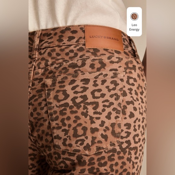 Lucky Brand-Legend Baggy Leopard Print Cotton Jeans - Picture 6 of 8